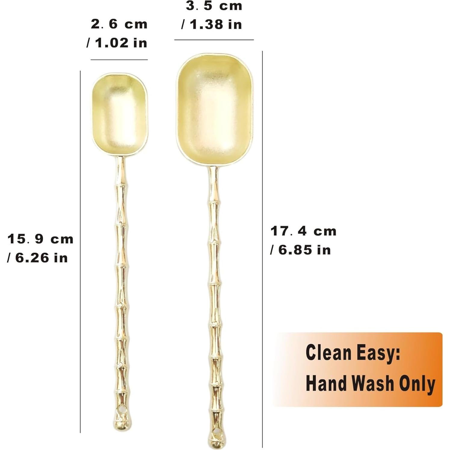 Set de Cucharas Medidoras de Mango Largo Xusmyzm - Dorado