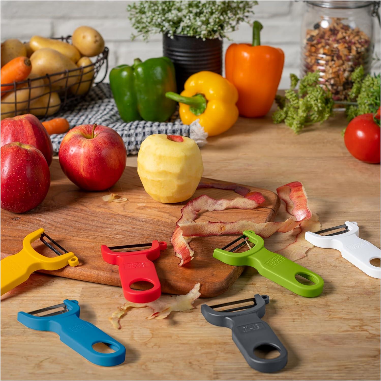 Juego de Peladores Suizos Kuhn Rikon - 2 Piezas, Gris y Blanco