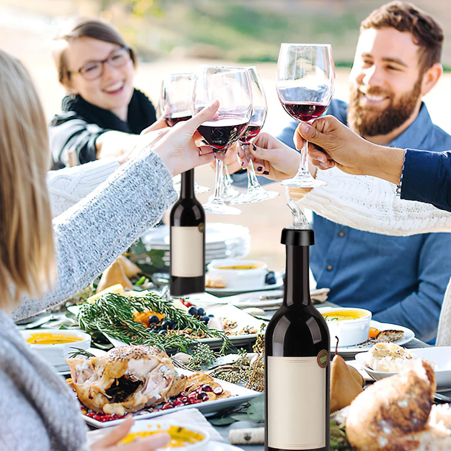 Vertedor Automático Medido 1oz NIFFBDH - 4 Piezas con Tapas