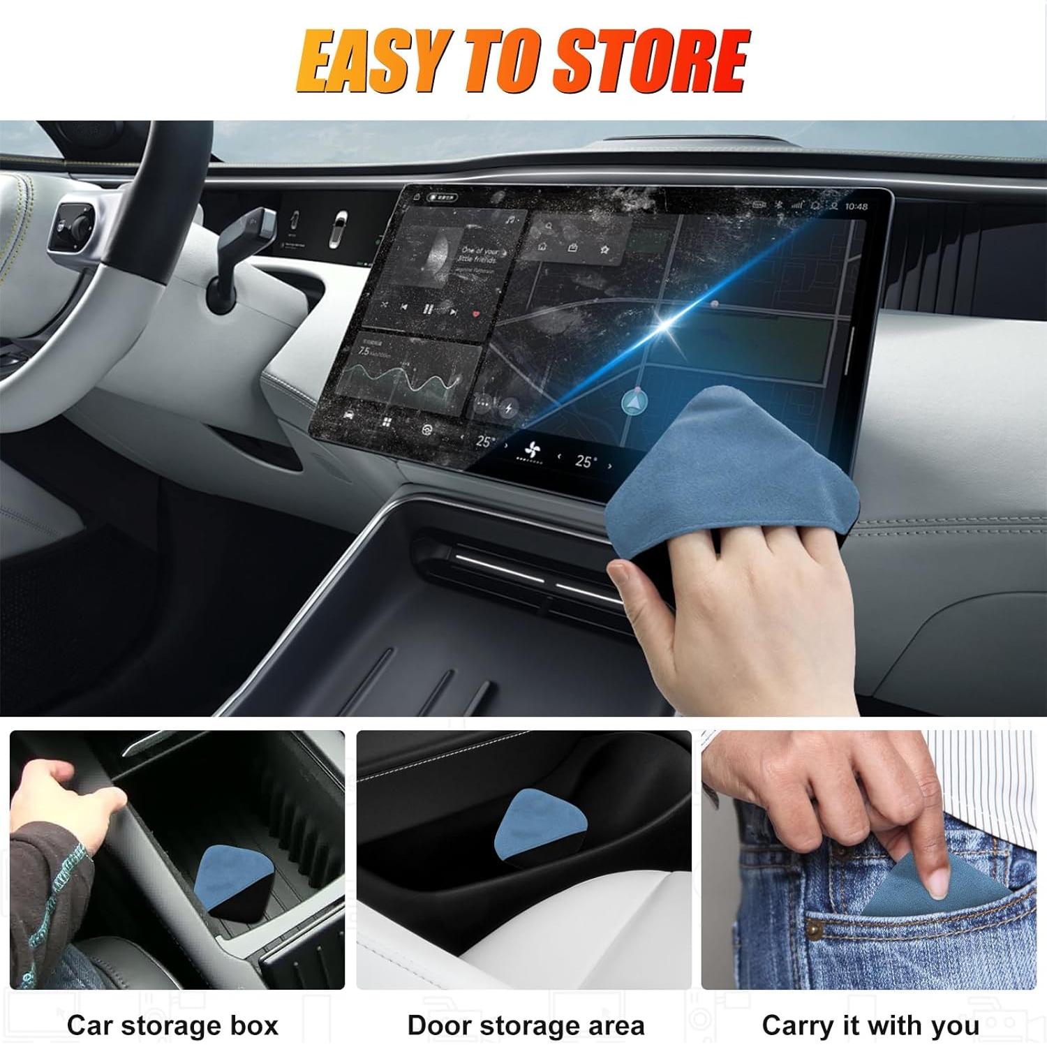 Limpiador de Pantallas de Coche SuperKaKa - Paño Microfibra Azul