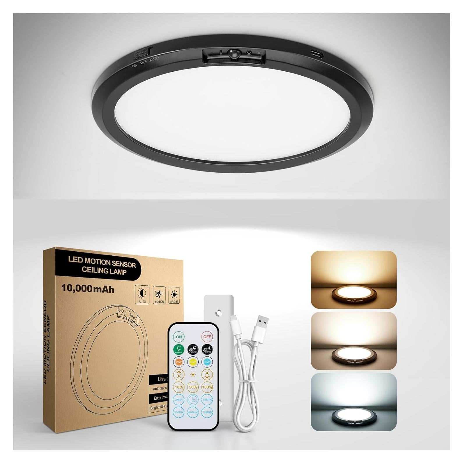 Luz de Techo Recargable Aggforbl 10,000mAh con Control Remoto