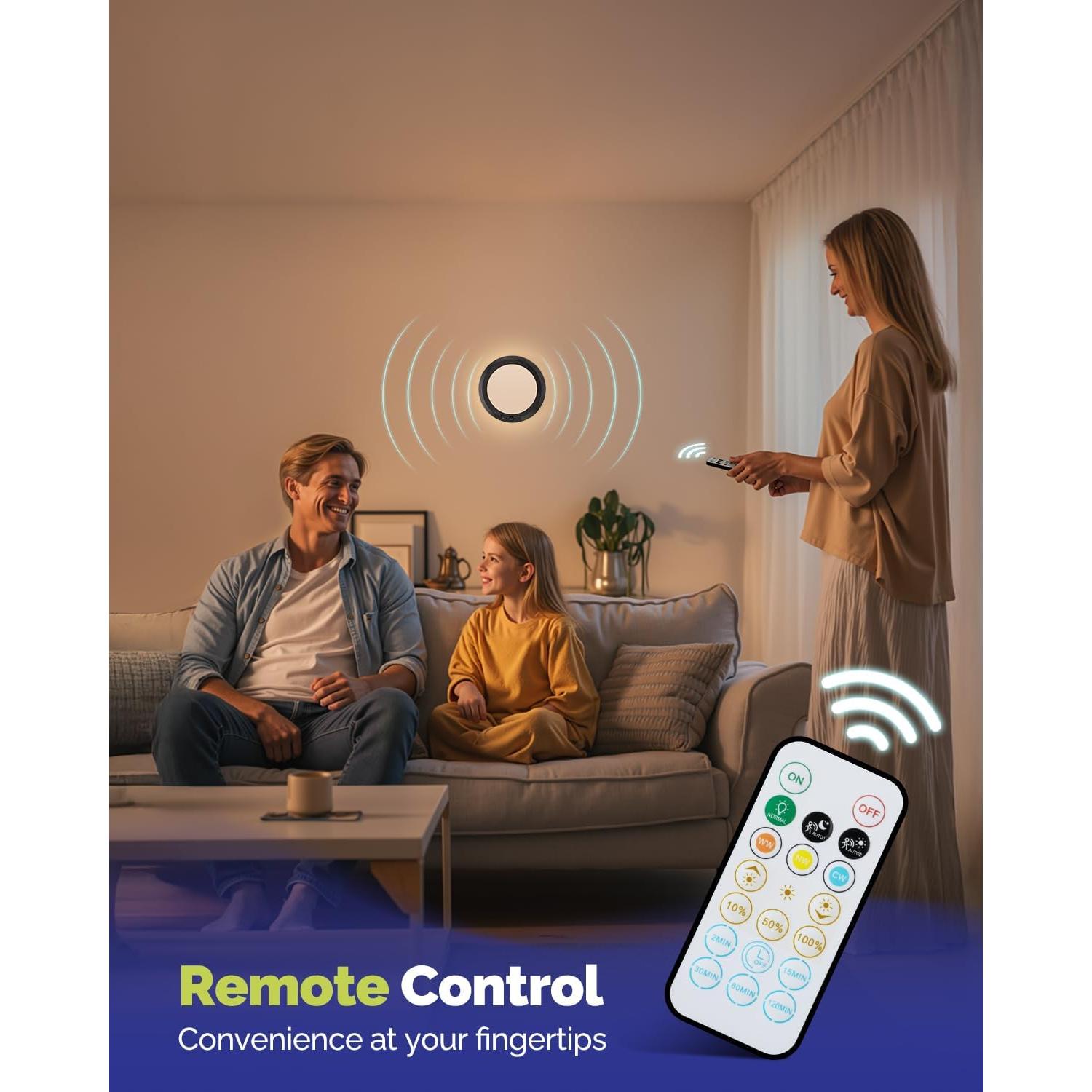 Luz de Techo Recargable Aggforbl 10,000mAh con Control Remoto