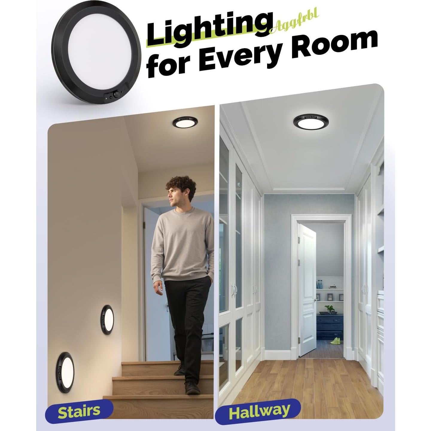 Luz de Techo Recargable Aggforbl 10,000mAh con Control Remoto