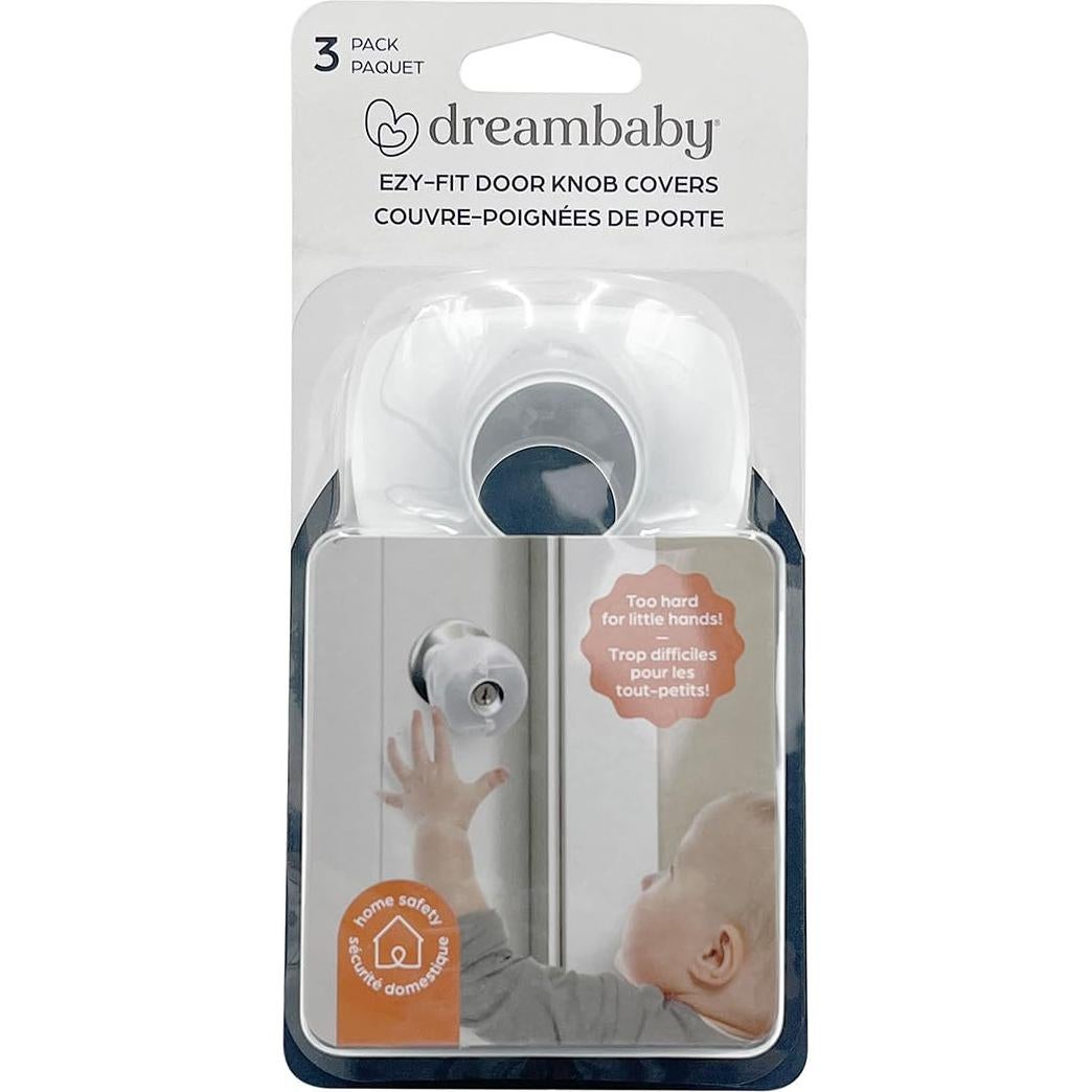 Cubiertas de Perillas de Puerta Dreambaby EZY-Fit - Paquete de 3 - Blanco