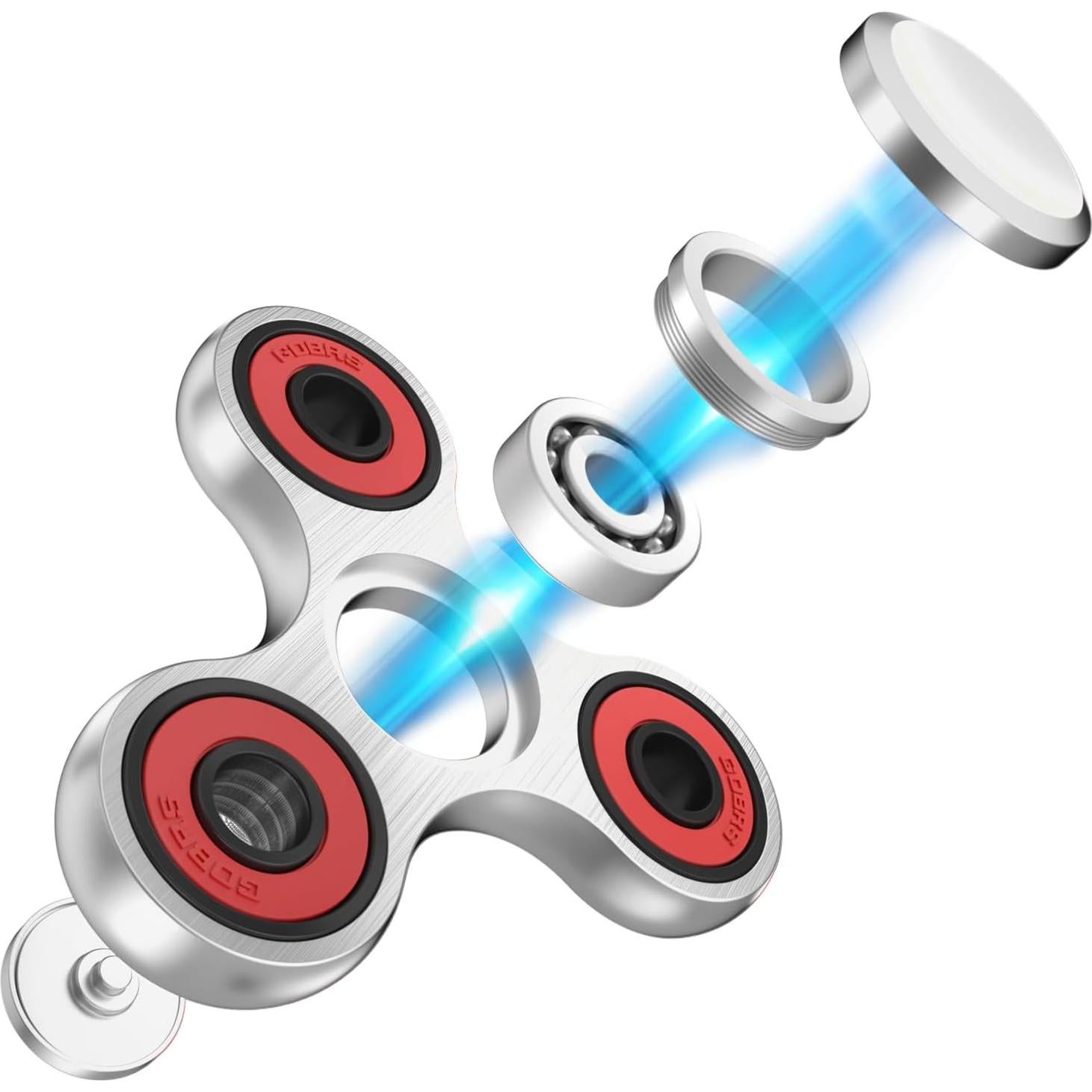 Spinner Antiestrés ATESSON Metal Z-Plata 7.29cm EDC TDAH