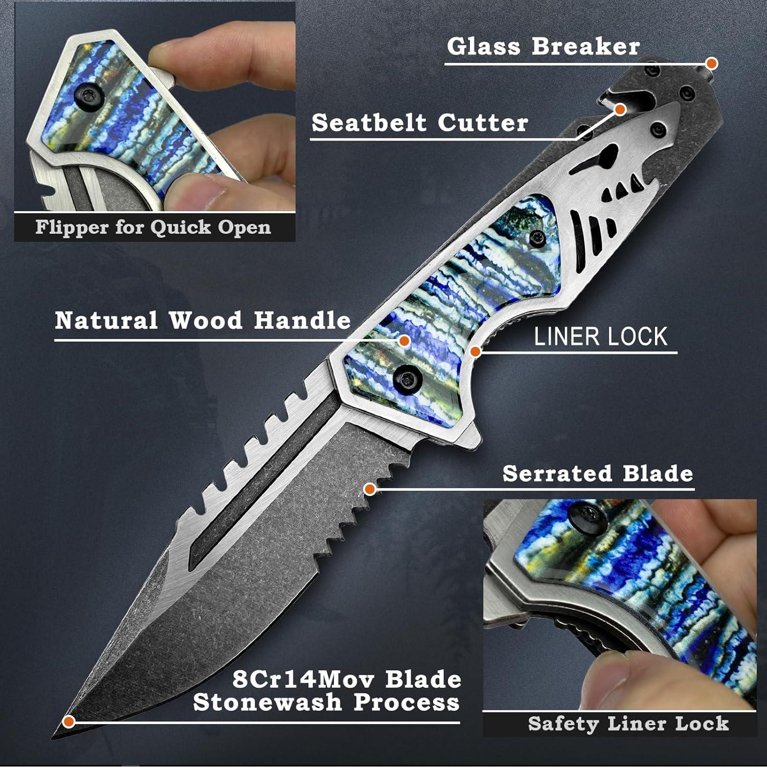 Cuchillo de Bolsillo Plegable MADSABRE 21.5 cm Acero EDC