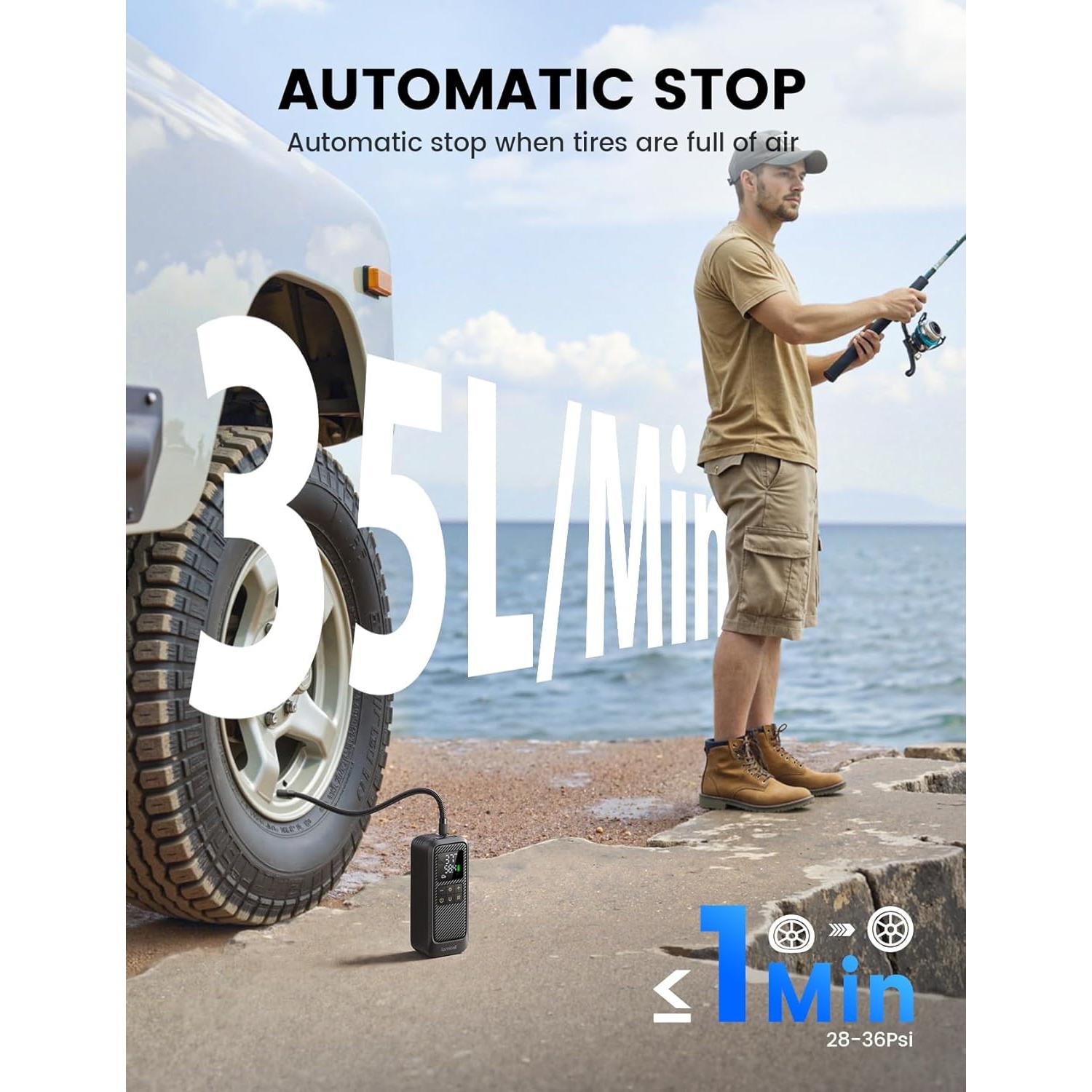 Compresor de Aire Portátil Lamicall VHEP03 150 PSI Batería