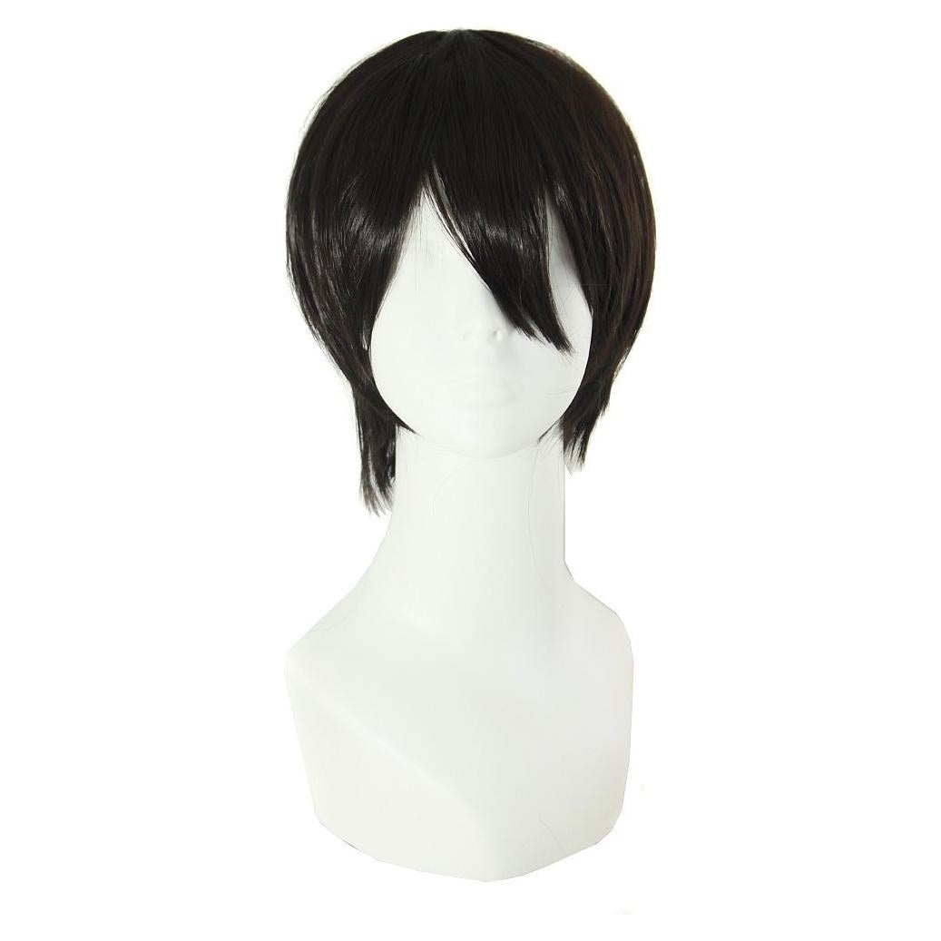 Peluca Corto Recto 30 cm MapofBeauty para Hombre (Negro)