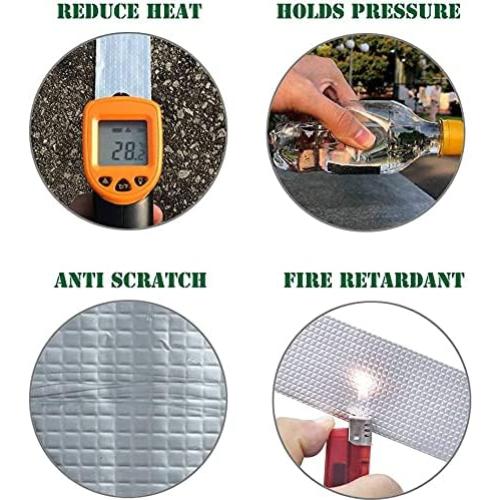 Cinta Butílica de Aluminio LLPT 5cm x 5m Impermeable para Techos