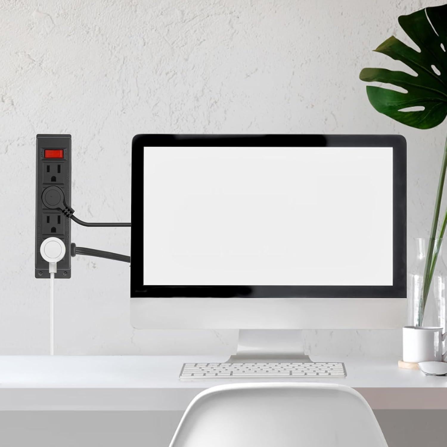 Regleta de Enchufes Montable HHSOET 4 Salidas 1.83m con Interruptor