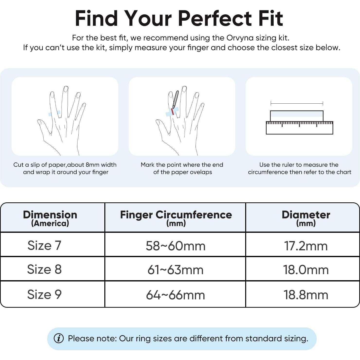 Anillo Inteligente Orvyna Titanio Oro 7 - Salud y Fitness