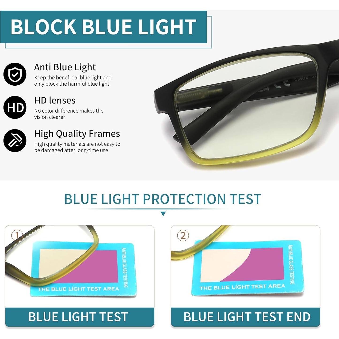 Gafas de lectura DONGDI anti luz azul UV400 1.25