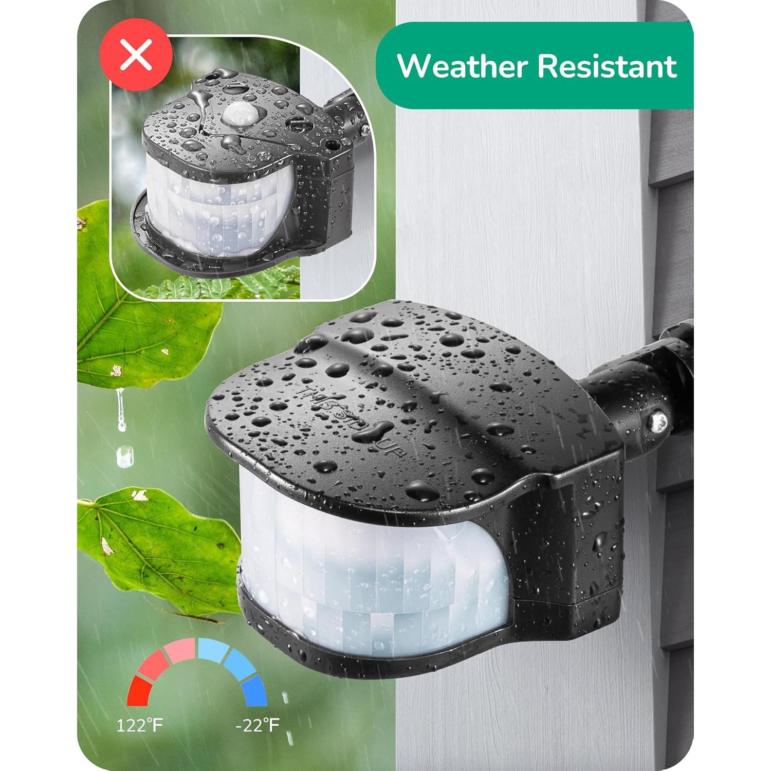 Sensor de Movimiento EDISHINE 240°/360° 18.3m Negro