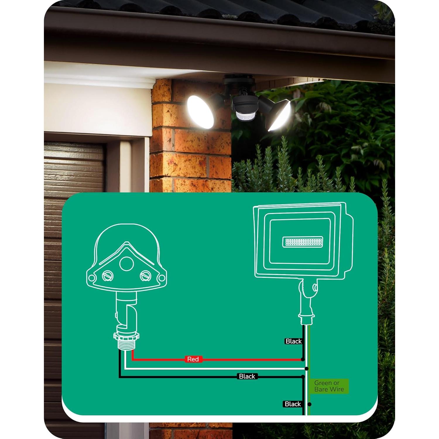 Sensor de Movimiento EDISHINE 240°/360° 18.3m Negro