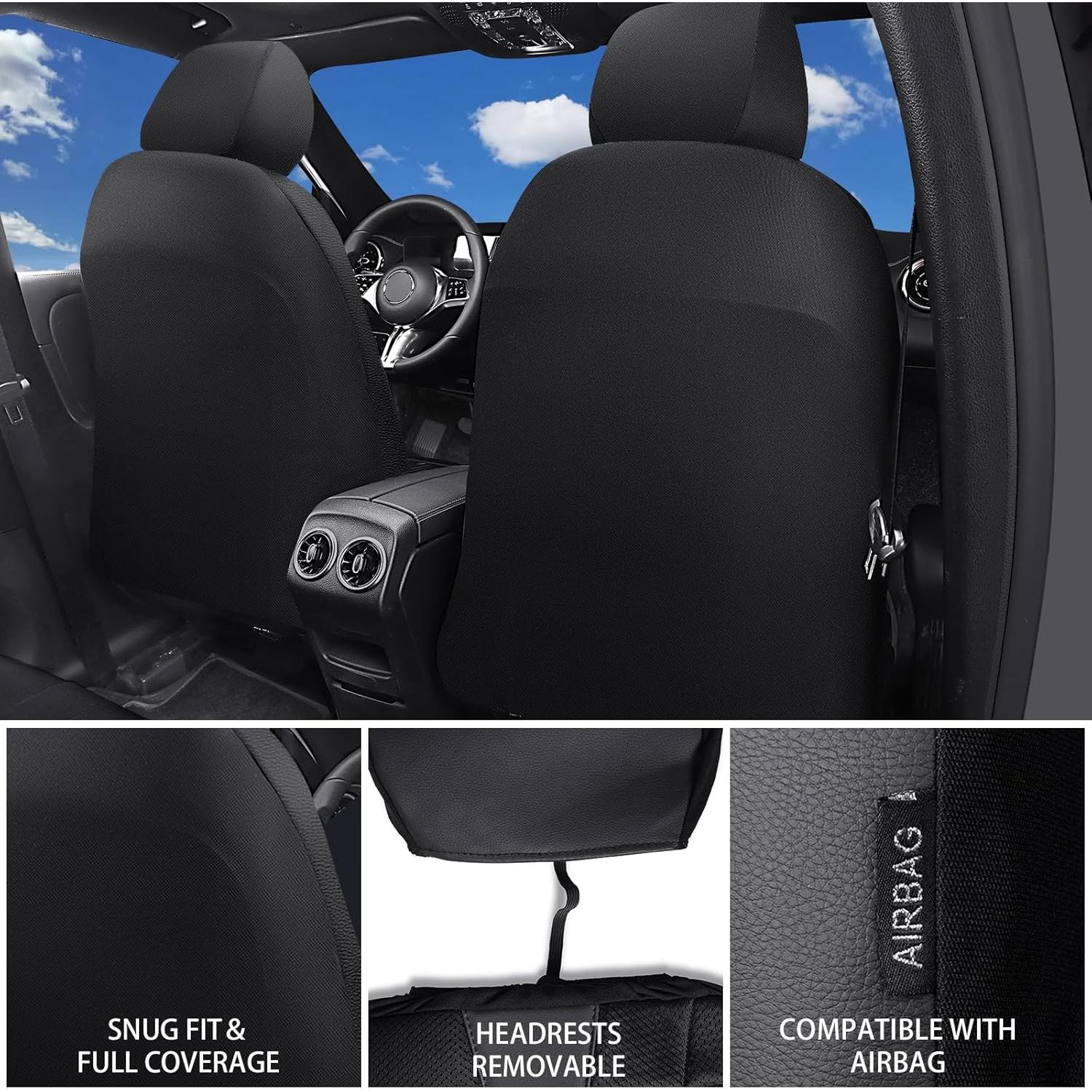 Fundas de Asiento Delanteras CAR PASS 3D Air Mesh Todo Negro