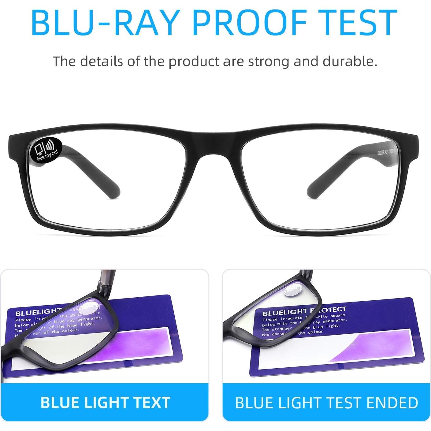 Gafas de lectura DONGDI 4 paquetes anti luz azul 0.75