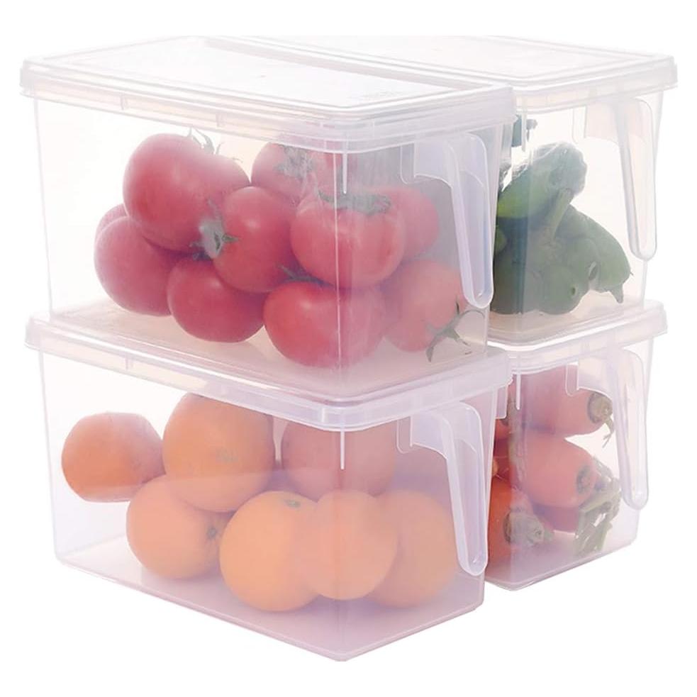 Contenedores de Almacenamiento Sooyee 4L x 4 Paquete Transparente