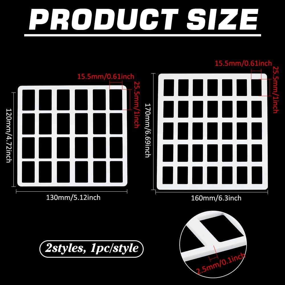 Plantillas de Dibujo Acrílicas BENECREAT 2 Pcs 13x12cm y 16x17cm