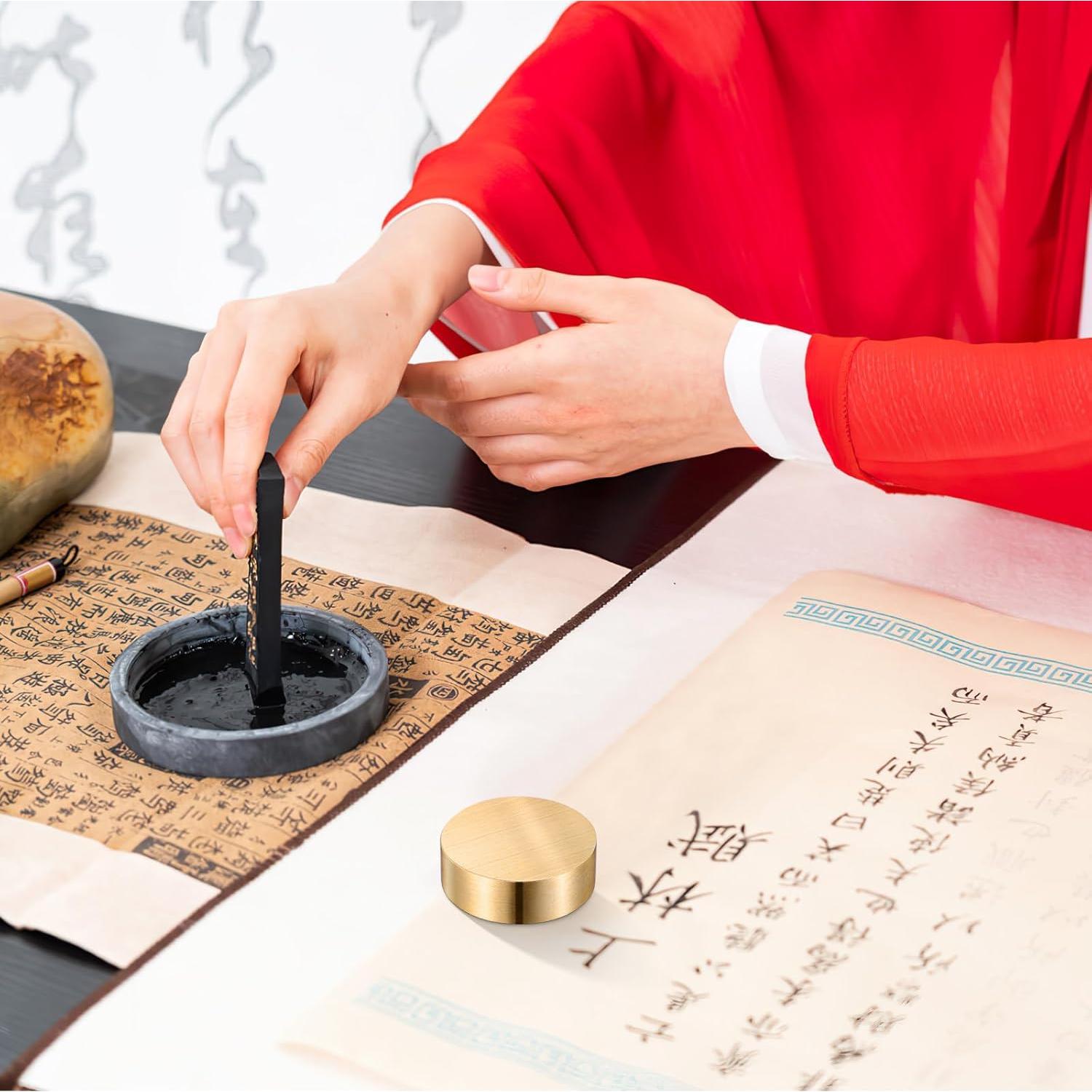 Peso de Papel Dorado NUOBESTY 5 Pcs 4x4 cm para Escritorio