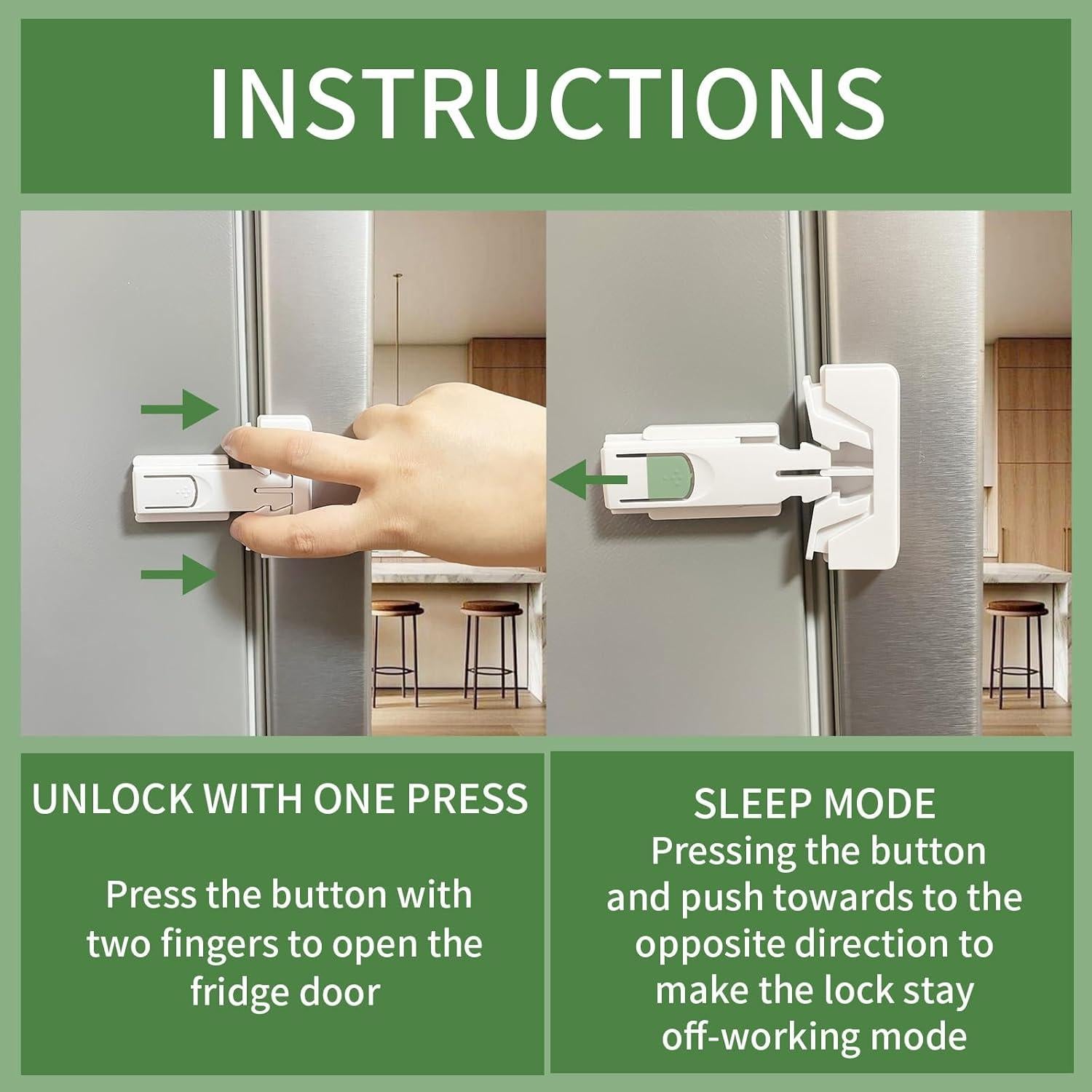 Cerradura de Seguridad para Refrigerador HBAFDL2GB - Negro