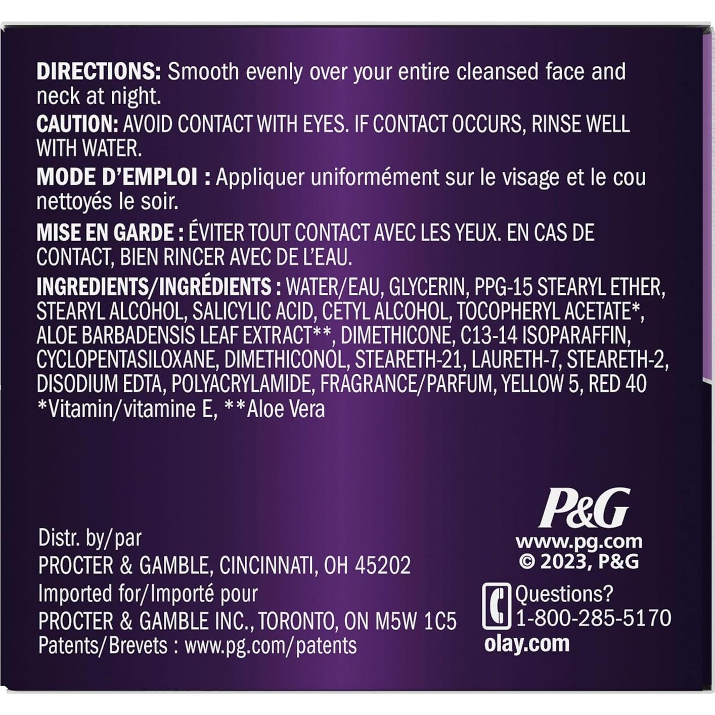 Crema Nocturna Antienvejecimiento Olay Pro Retinol 2 Unidades