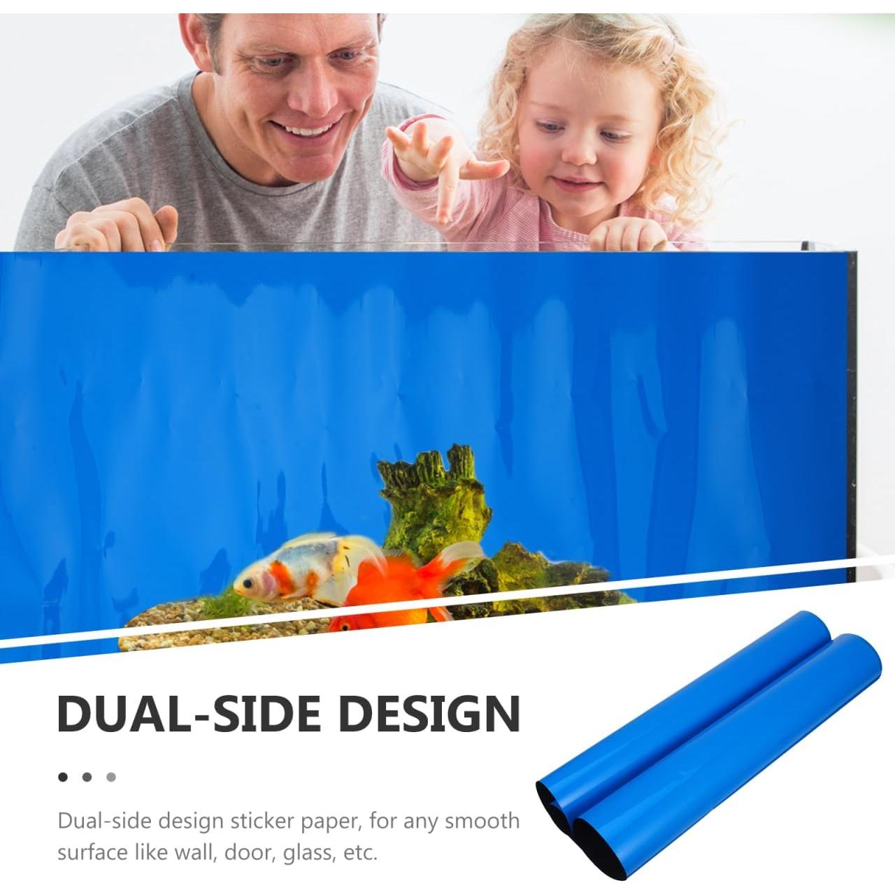 Pegatina de Fondo para Acuario Doble Cara Hemobllo 30x52cm