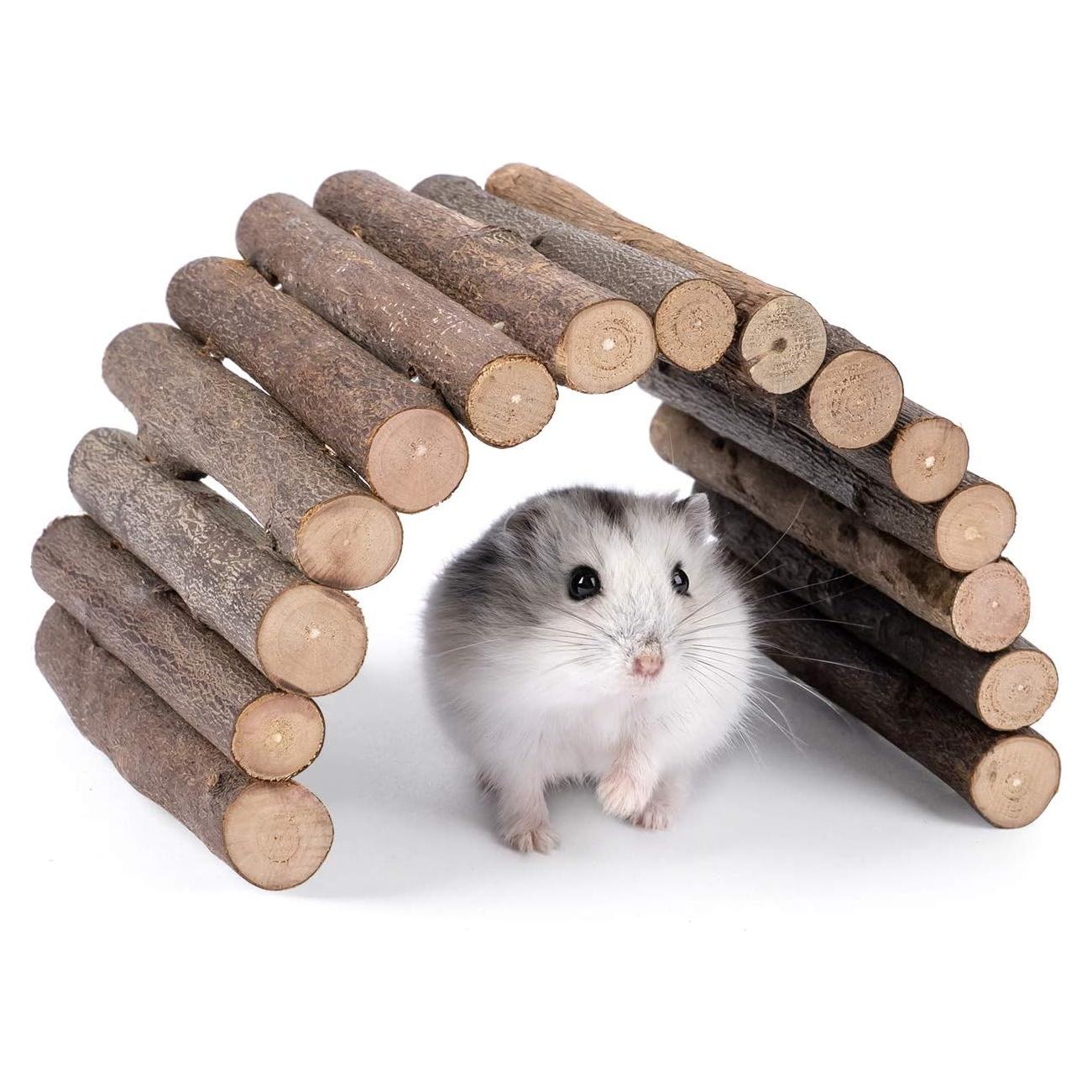 Puente de Escalera de Madera Niteangel 21.3x9.9cm para Hámsters