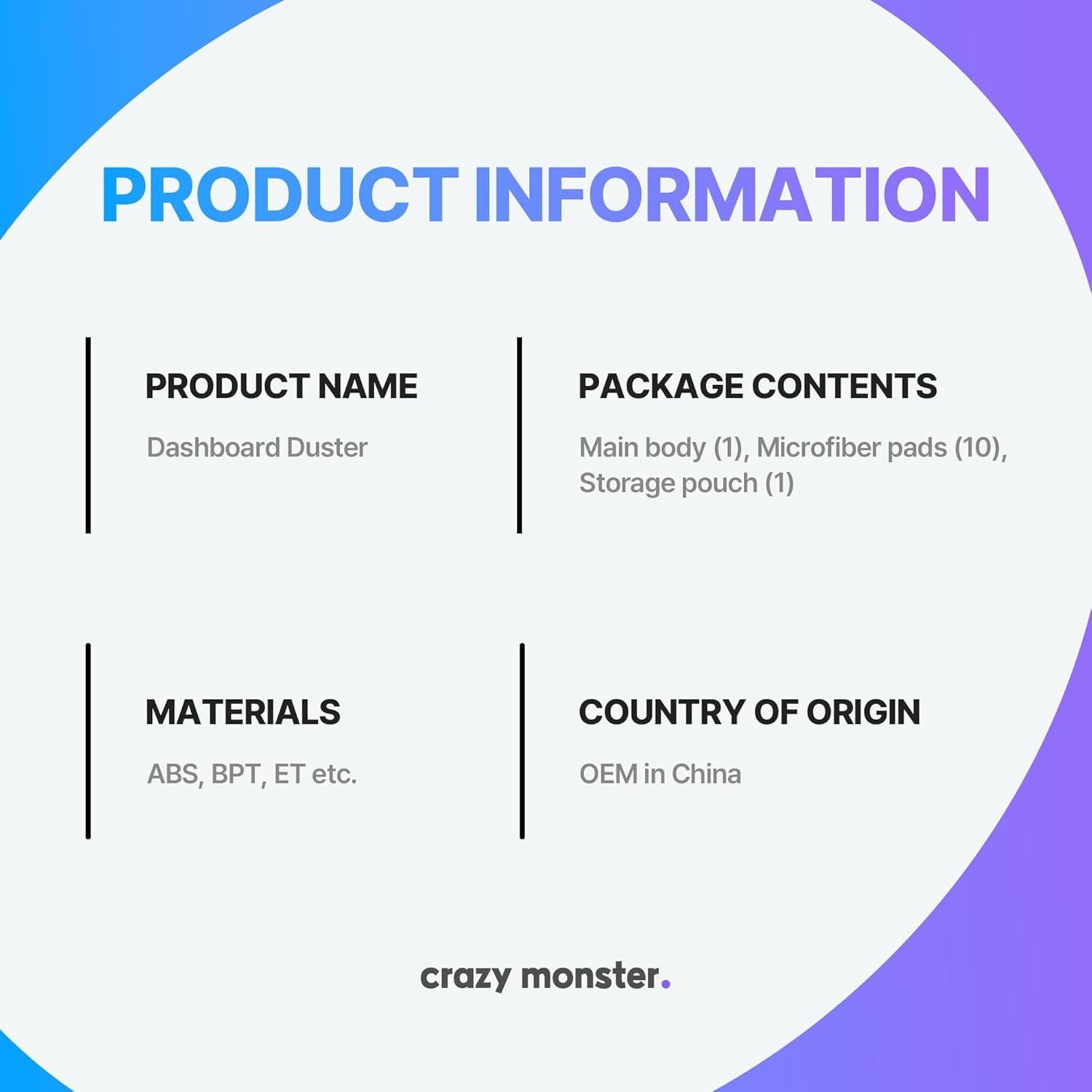 Duster de Coche KMMOTORS 2-en-1 Microfibra Extensible 360°