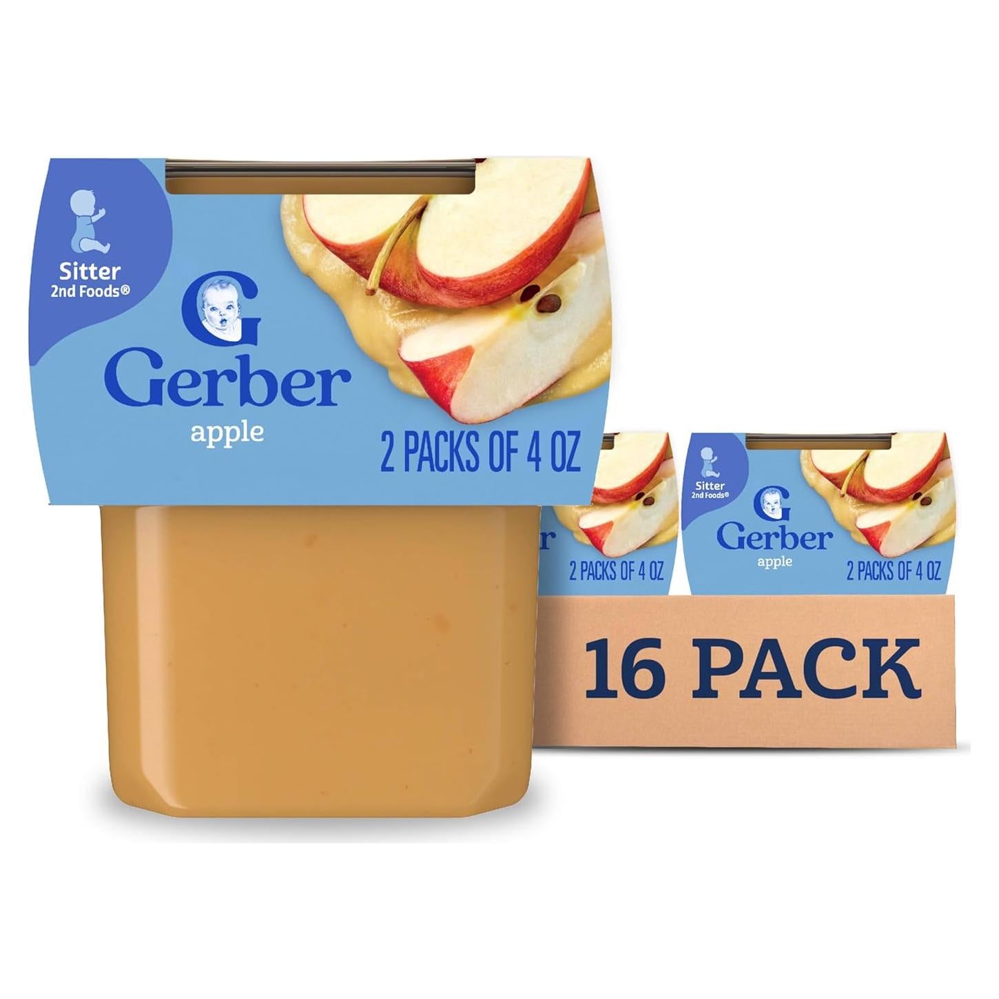 Gerber Comida para Bebés 2da Etapa Puré de Manzana 113g 2-Pack