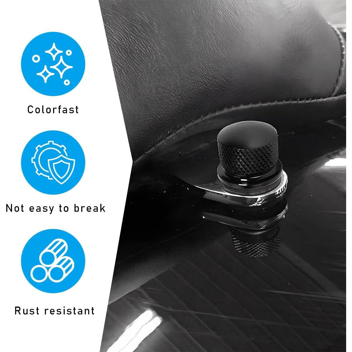 Tornillos de Asiento de Motocicleta Gasedin 2 PCS Aluminio Negro