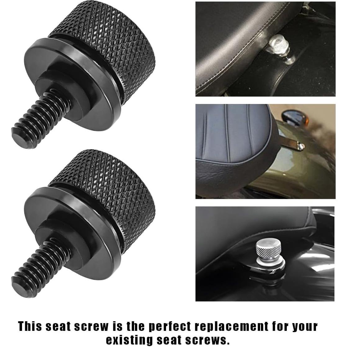 Tornillos de Asiento de Motocicleta Gasedin 2 PCS Aluminio Negro