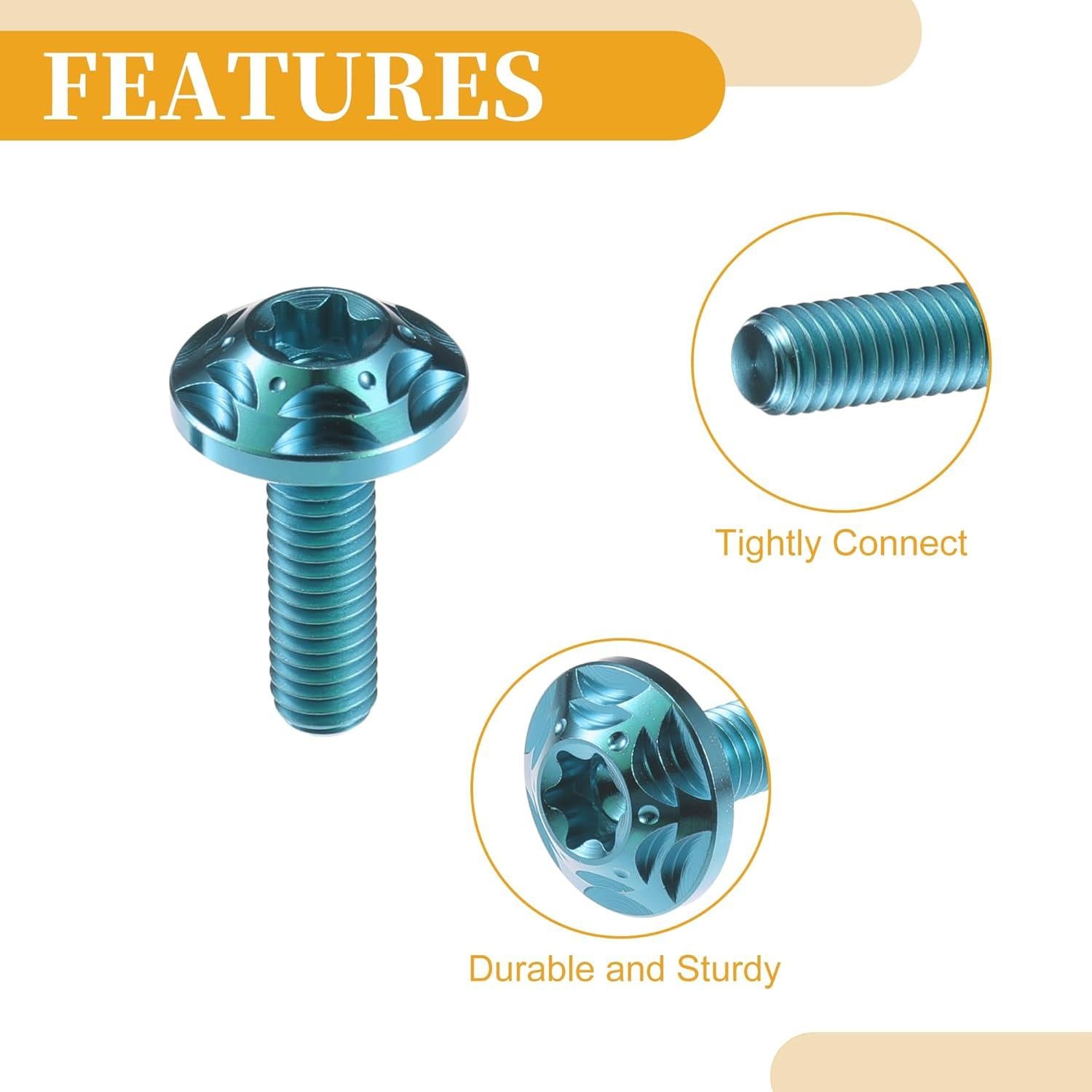Tornillos Antirrobo para Placas de Licencia Partuto M6 Azul