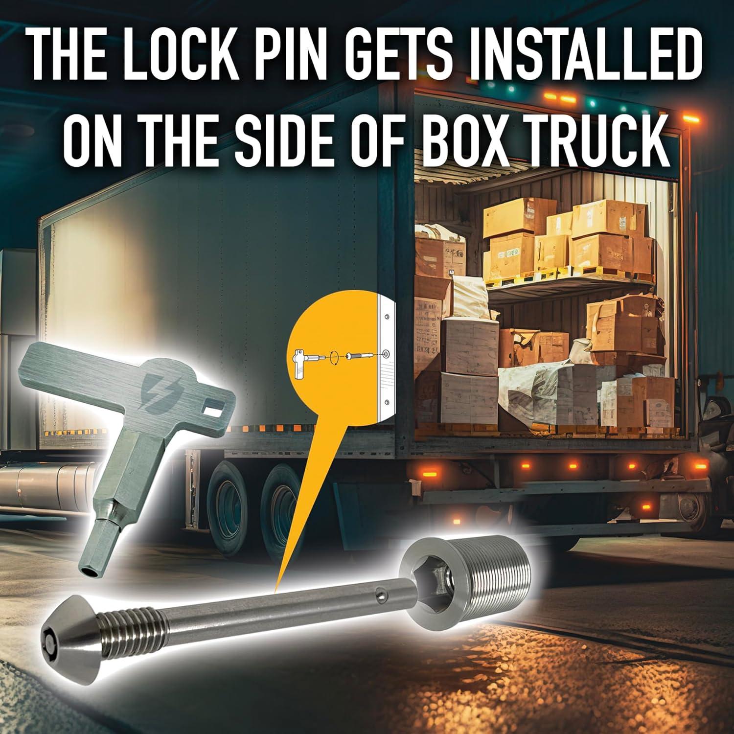 Pin de Bloqueo Antirrobo Thunderbolt para Puertas de Camión