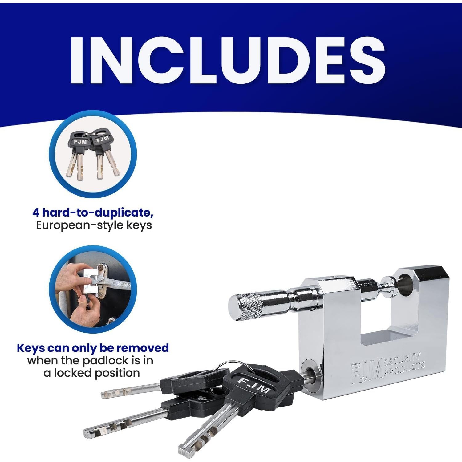 Cerradura de Alta Seguridad FJM SPSA80-CR-KD 7.94cm Llave Diferente