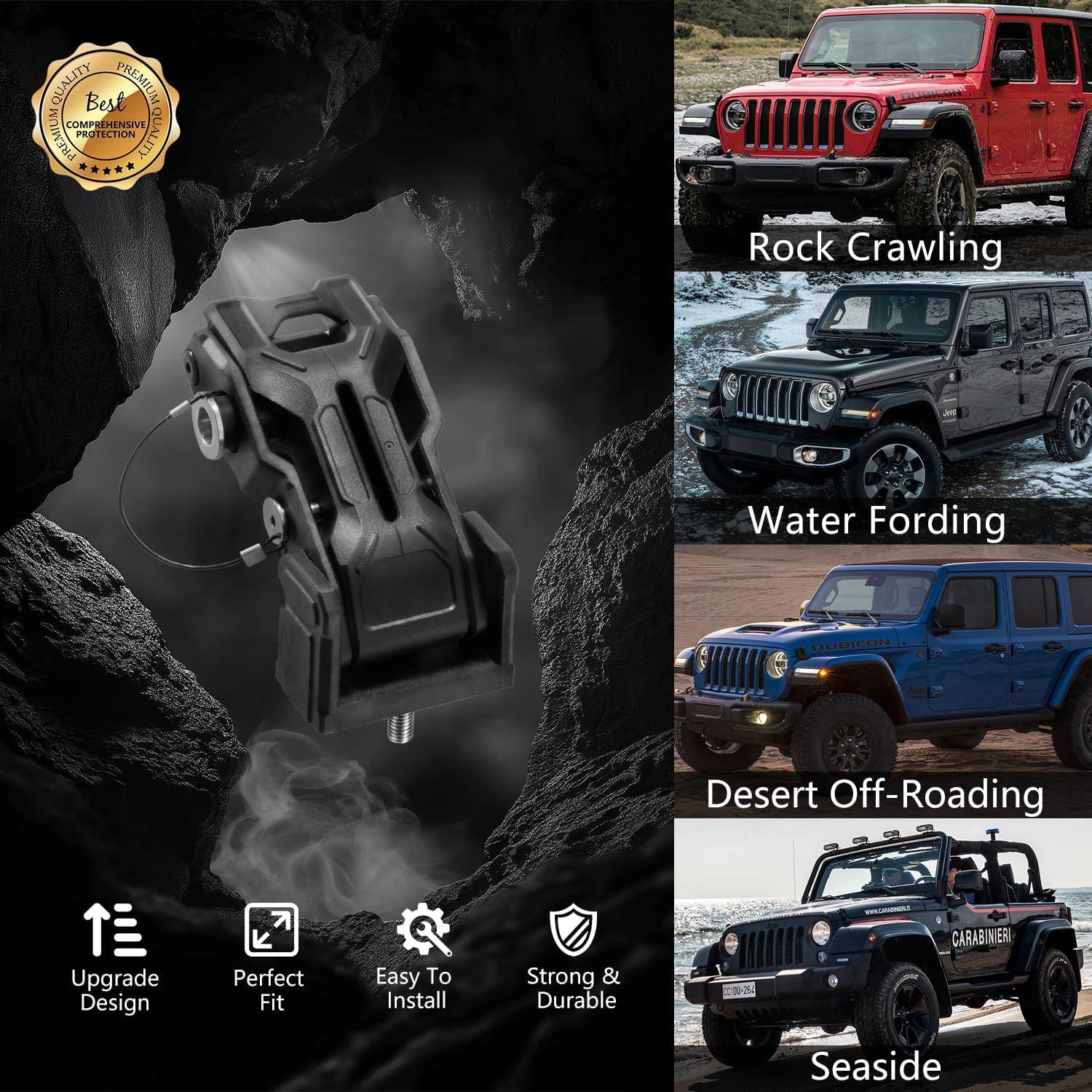 Ganchos de Capó Antirrobo ZKJAYOE para Jeep JL JLU JT 2018-2025