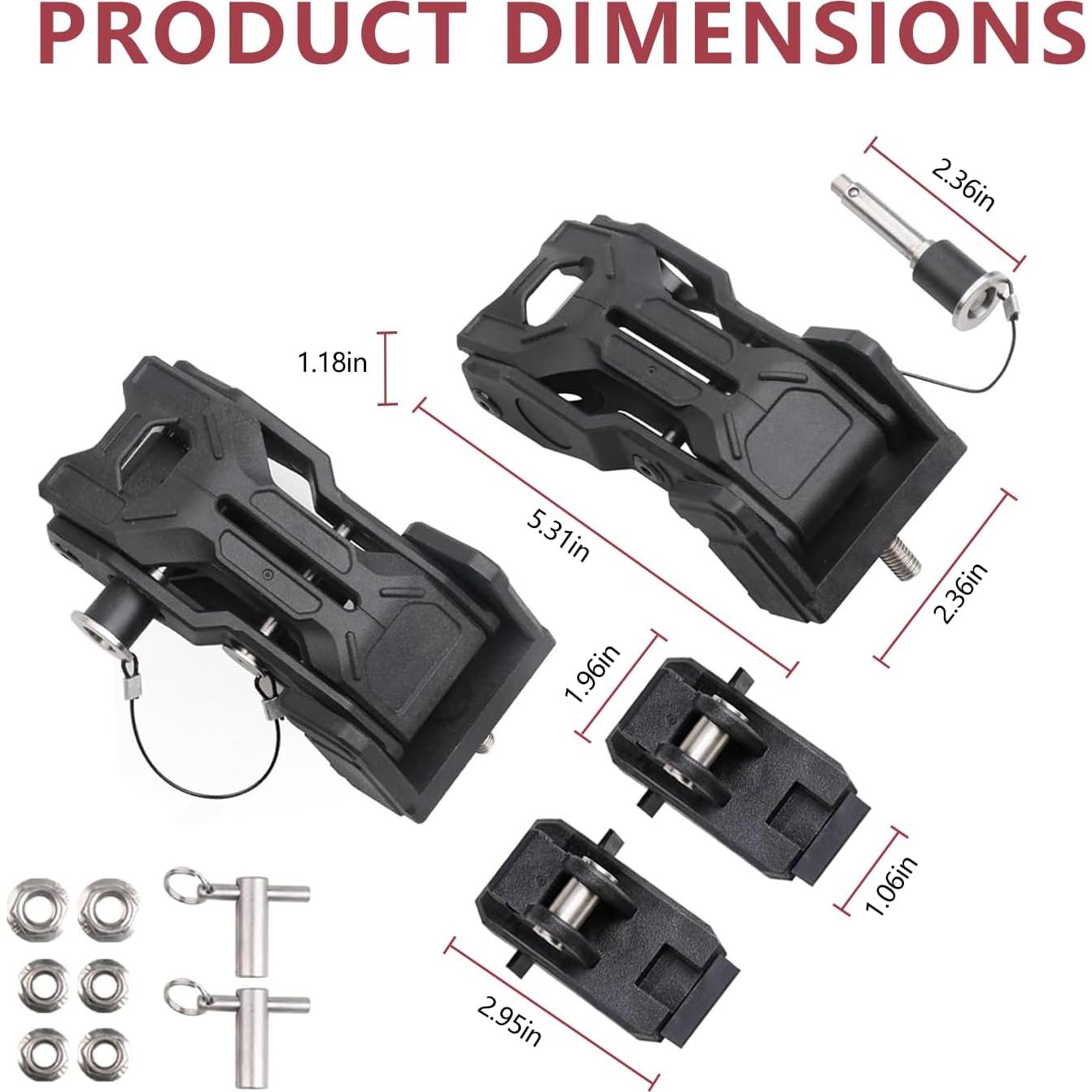 Ganchos de Capó Antirrobo ZKJAYOE para Jeep JL JLU JT 2018-2025
