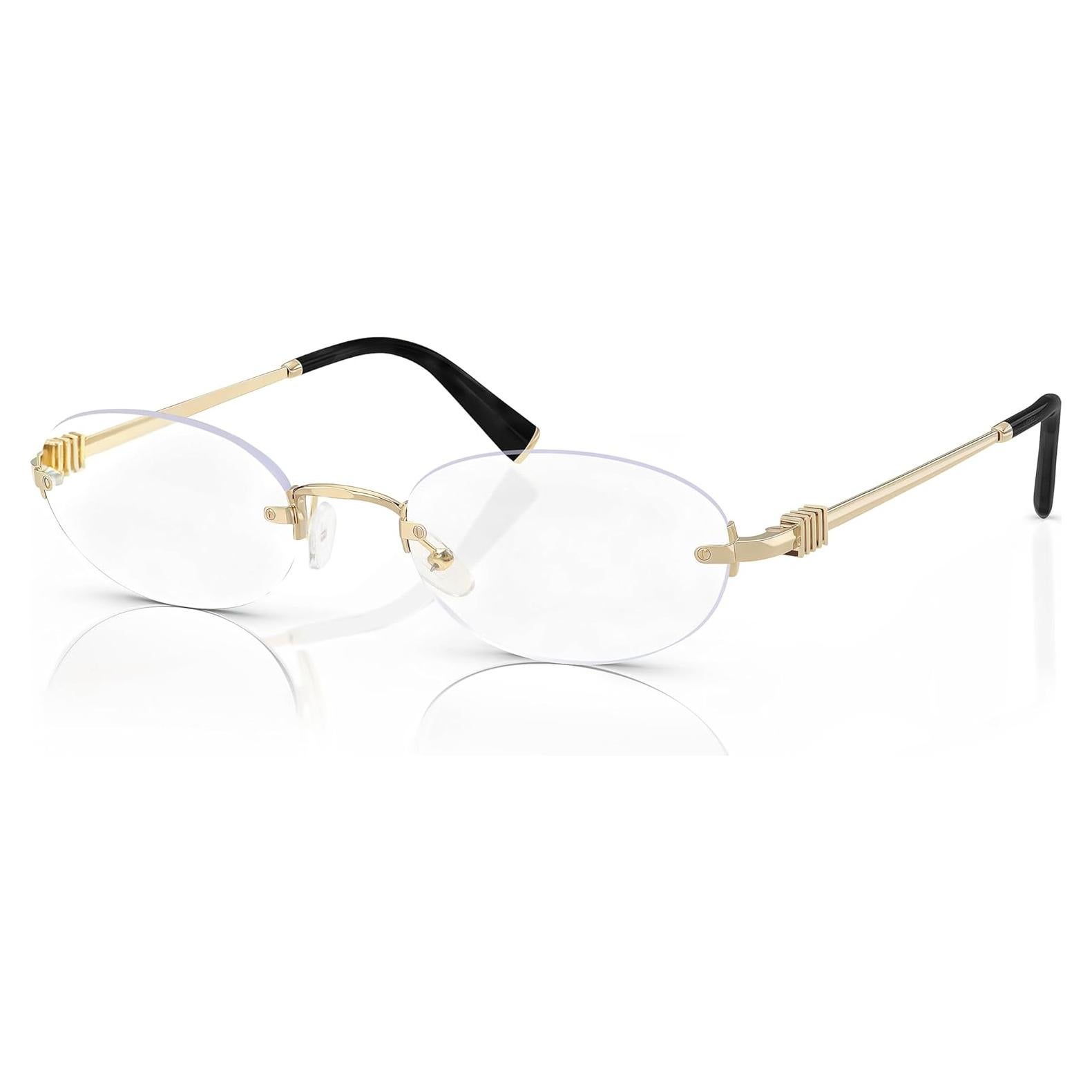 Gafas de sol ovaladas TYA para mujeres - Luz azul clara 54mm