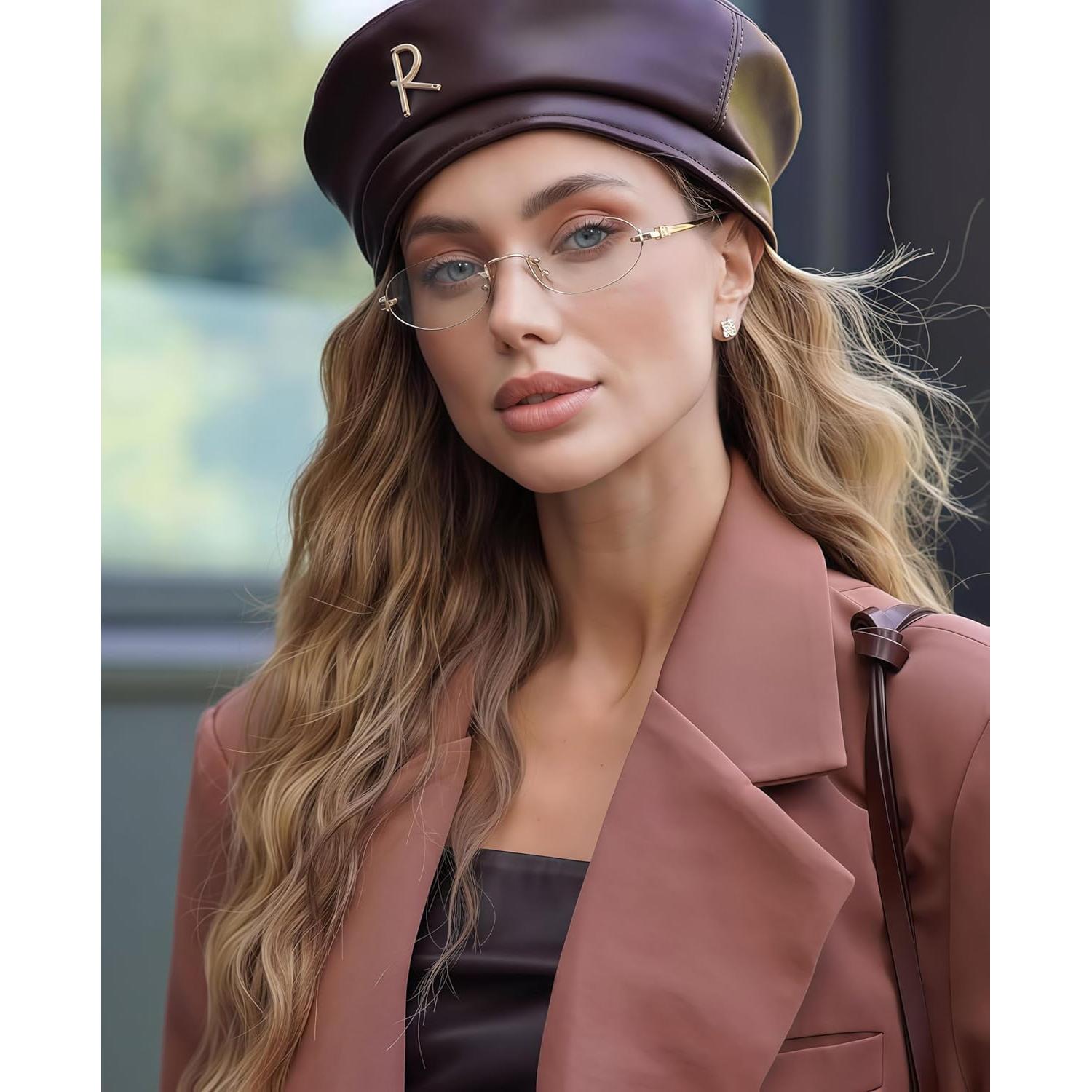 Gafas de sol ovaladas TYA para mujeres - Luz azul clara 54mm