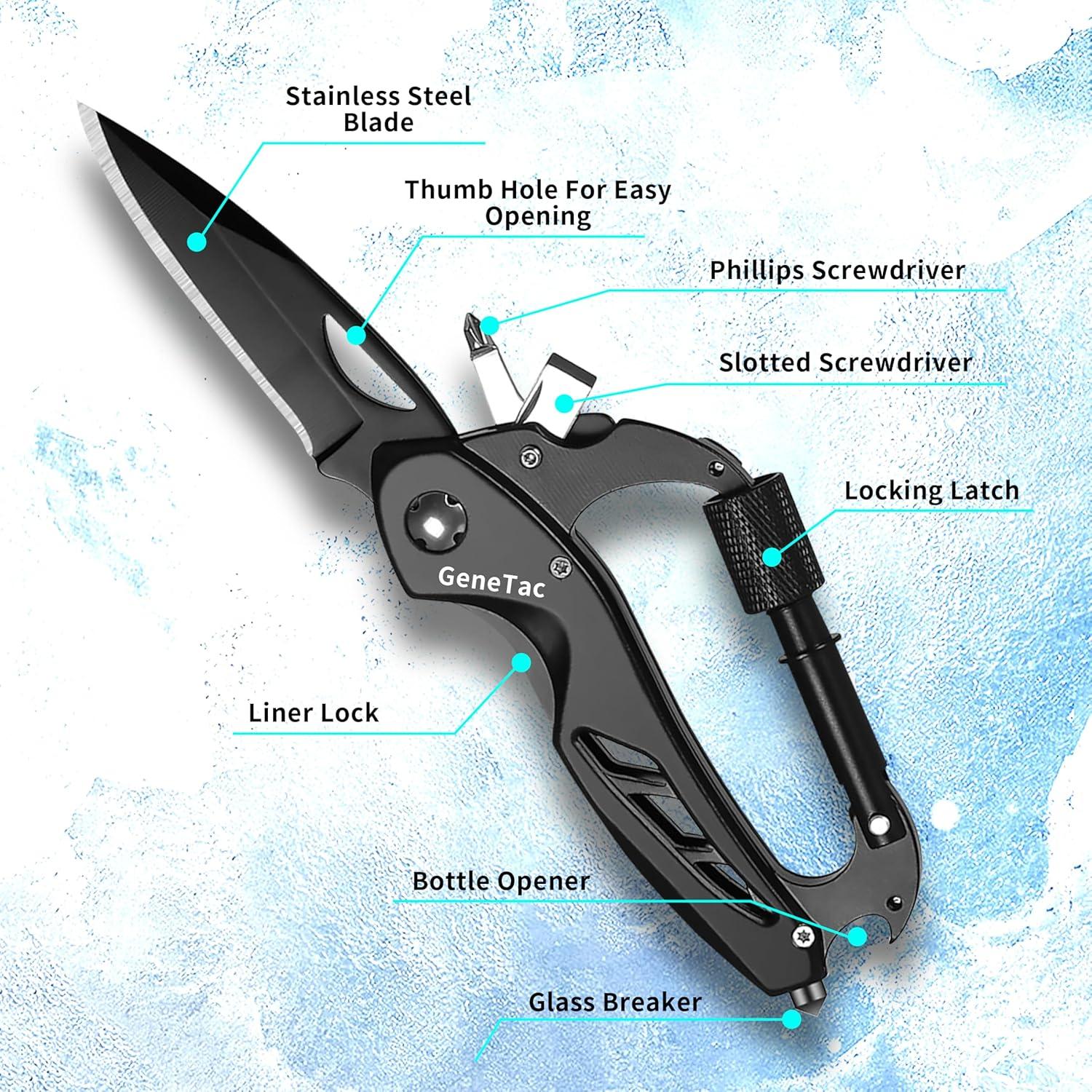 Multi-herramienta 6 en 1 GeneTac con Cuchillo y Destornilladores