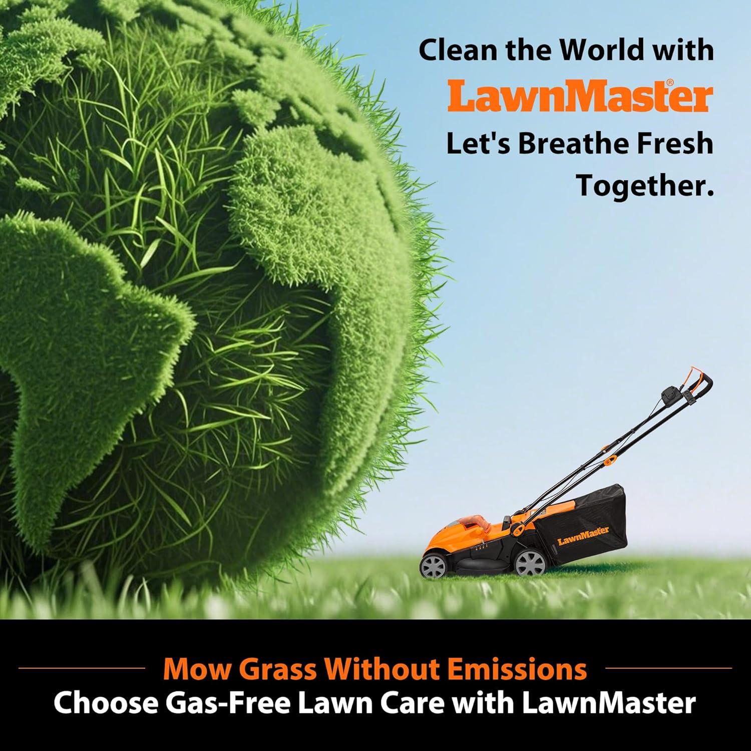 Cortadora de Césped Sin Cable LawnMaster 48V 15" con Batería