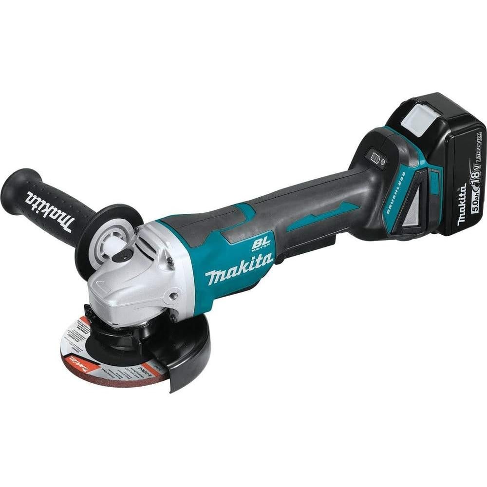 Amoladora Angular Makita XAG11T 18V 5" con Kit y Freno Eléctrico