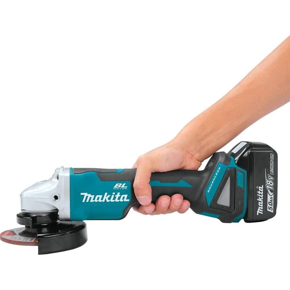 Amoladora Angular Makita XAG11T 18V 5" con Kit y Freno Eléctrico