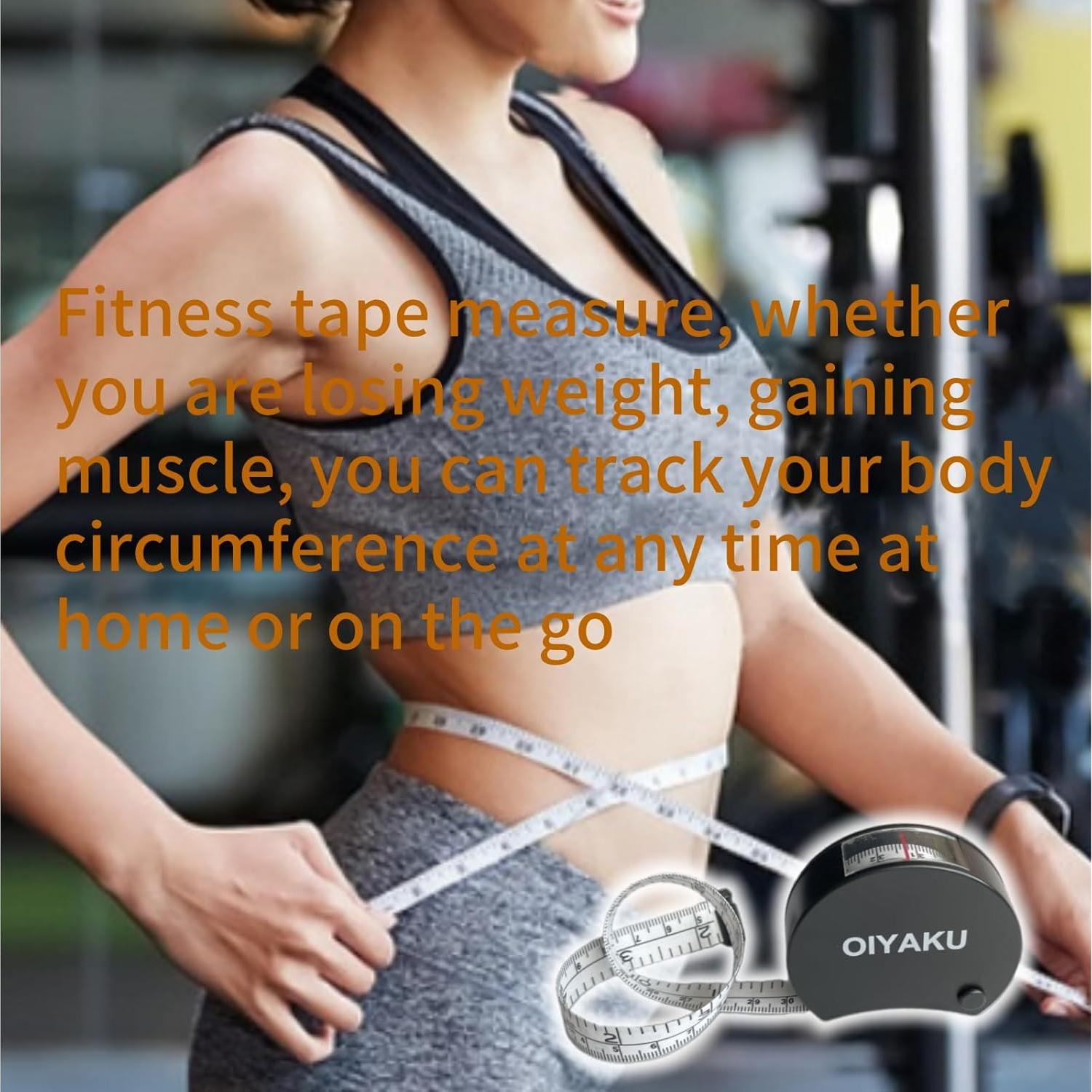 Cinta Métrica Retráctil Oiyaku 150cm Doble Escala Ergonómica