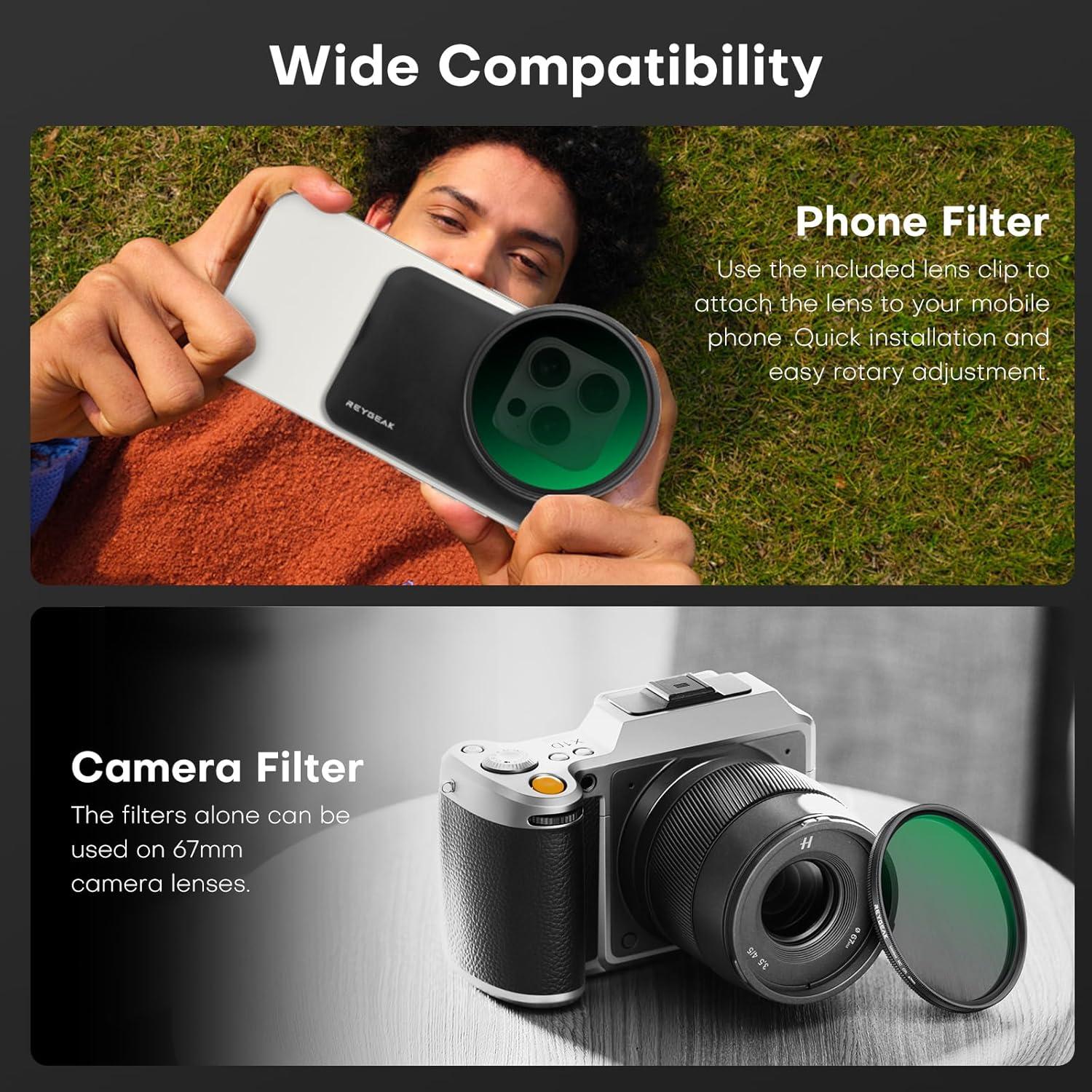 Filtro CPL REYGEAK 67mm para iPhone 6.1" MagSafe