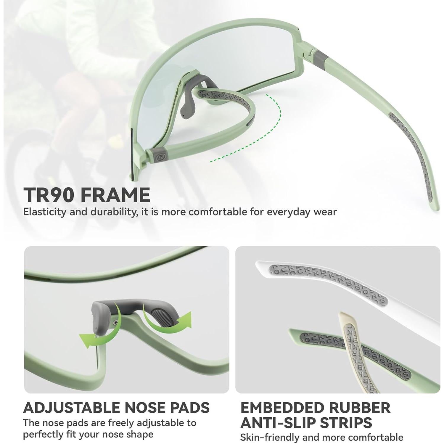 Gafas de Ciclismo ROCKBROS Fotoquímicas UV400 para Hombre y Mujer