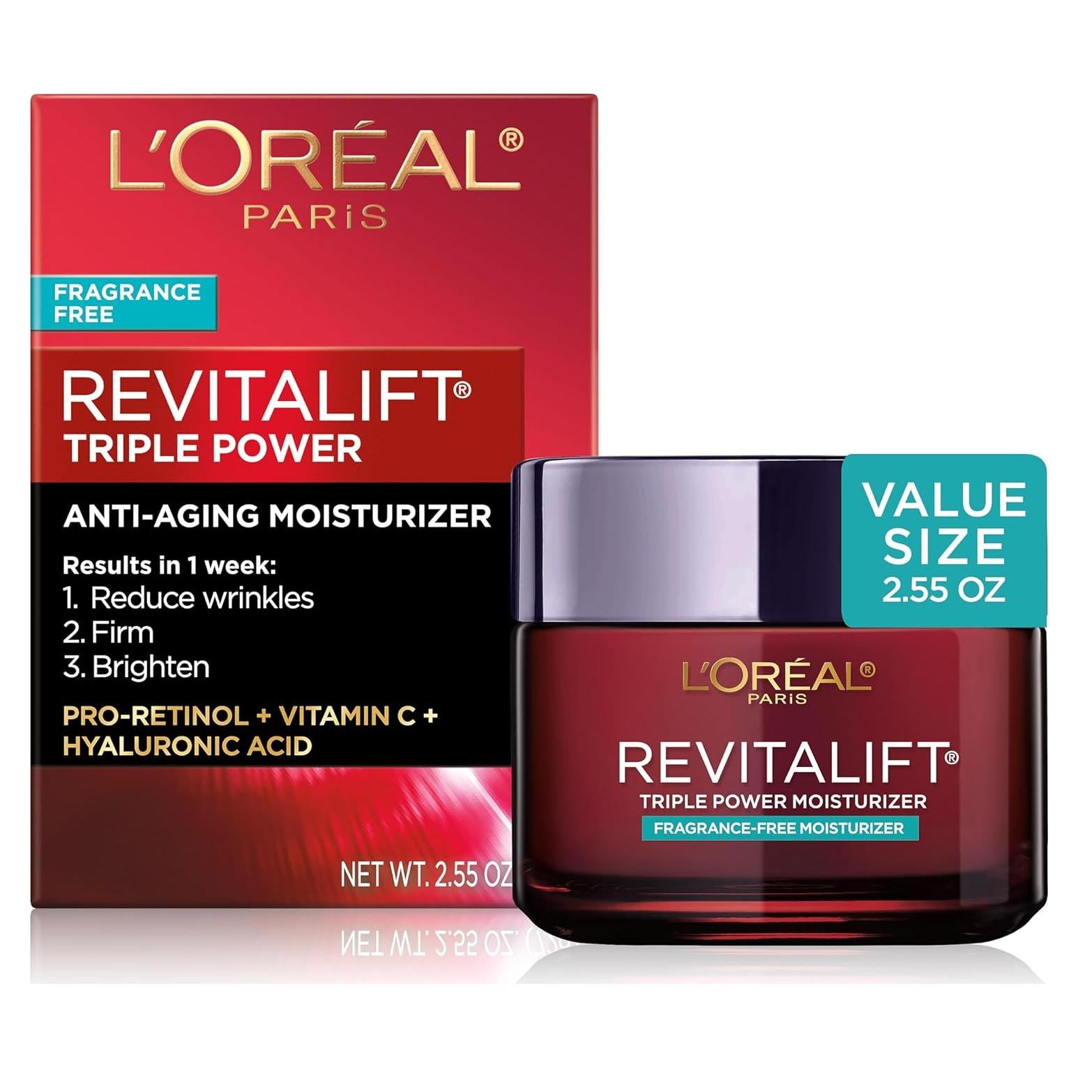 Crema Hidratante Facial L'Oreal Revitalift 72.5g Anti-Envejecimiento