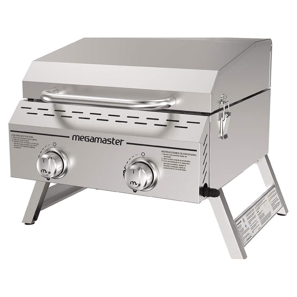 Parrilla Megamaster 2 Quemadores Portátil Acero Inoxidable