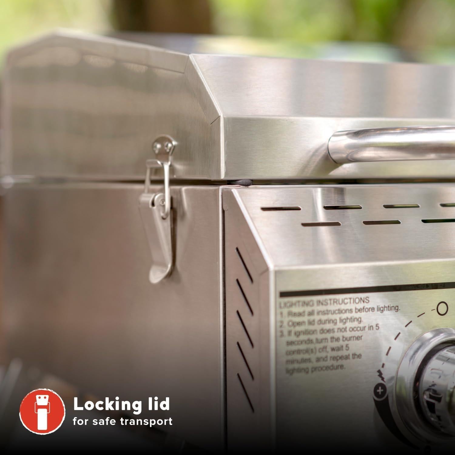 Parrilla Megamaster 2 Quemadores Portátil Acero Inoxidable