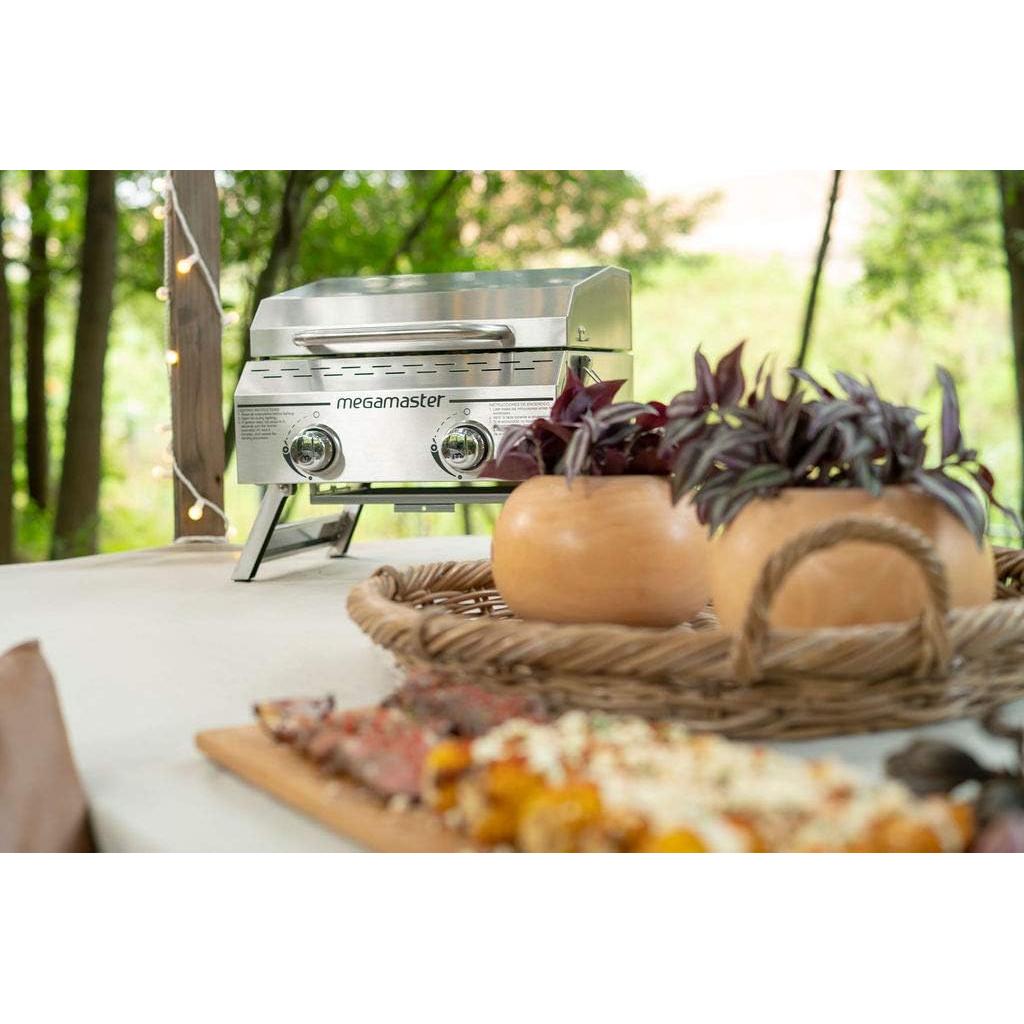 Parrilla Megamaster 2 Quemadores Portátil Acero Inoxidable