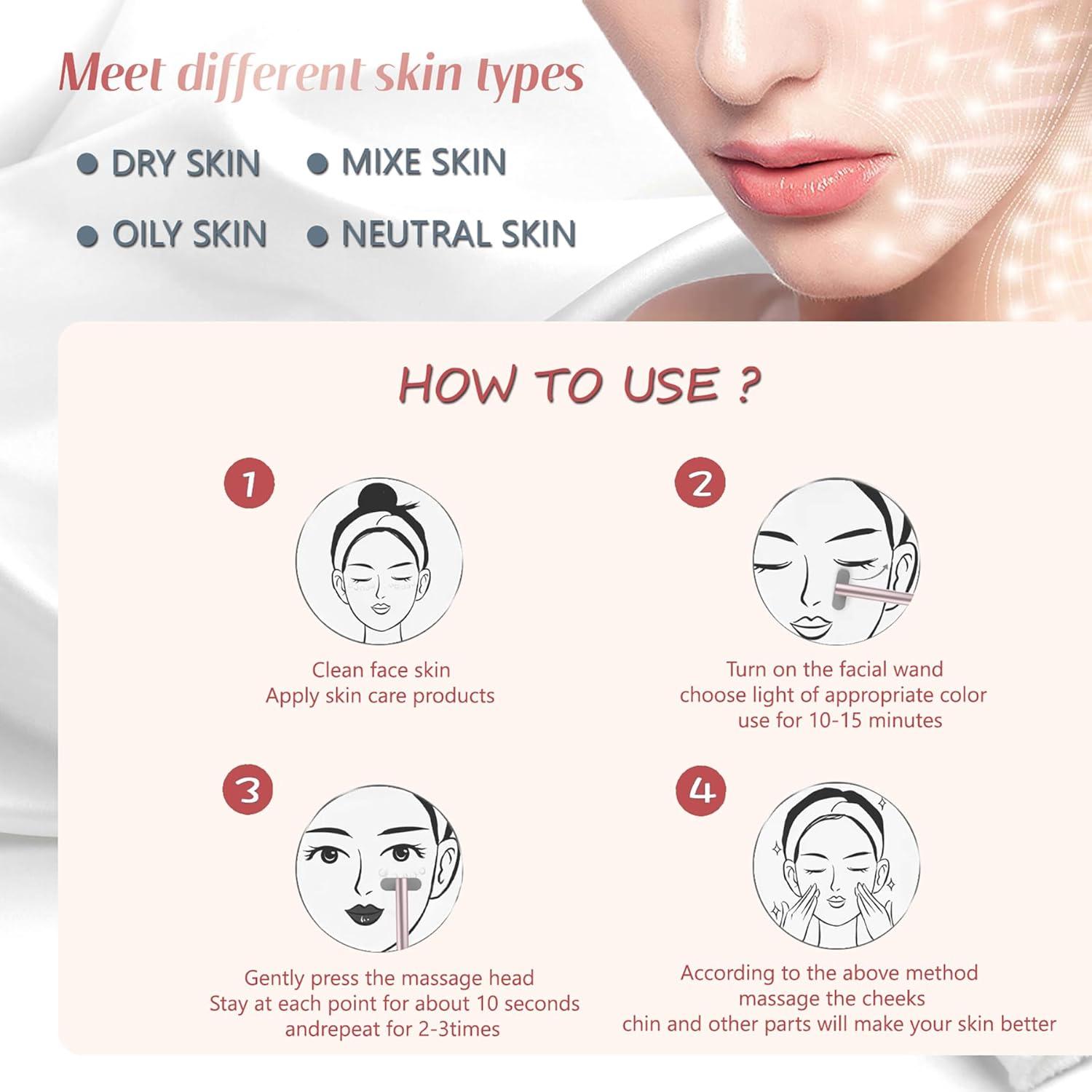 Terapia de Luz Roja LED Facial 7 en 1 Masajeador Shenzhen